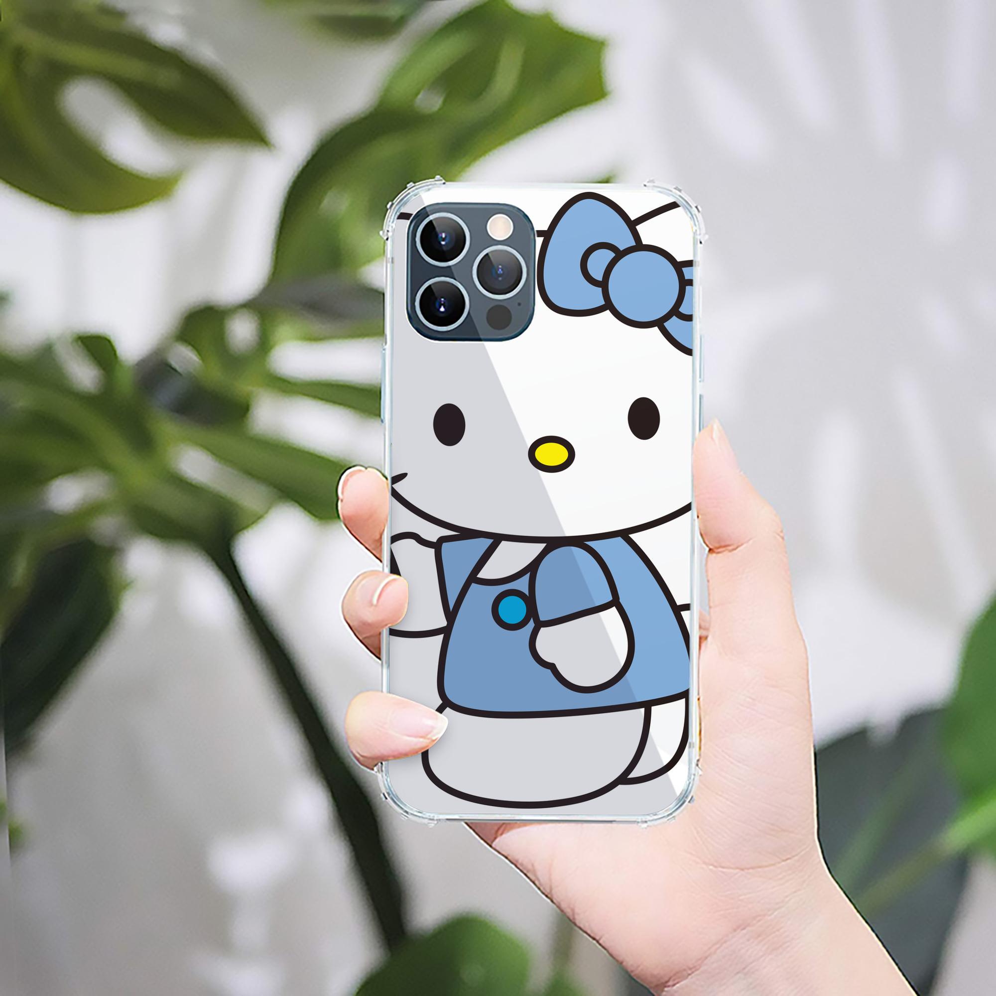 （画像用） Hello Kitty ハローキティ 【iPhone 12シリーズ対応】透明スマホケース（クリアソフトケース）